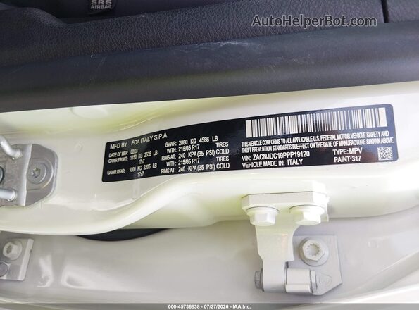 ZACNJDC19PPP19120 2023 JEEP RENEGADE Белый Вид подкапотного пространства