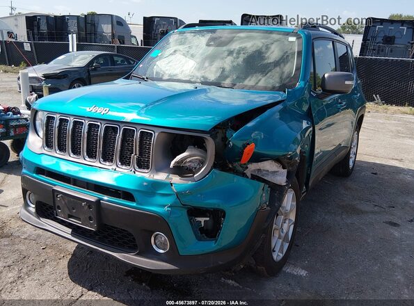 ZACNJDD10MPM26541 2021 JEEP RENEGADE Бирюзовый Передняя левая четверть