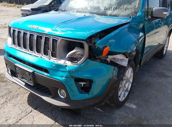 ZACNJDD10MPM26541 2021 JEEP RENEGADE Бирюзовый Вид спереди