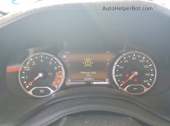 ZACNJDD15MPM20881 2021 JEEP RENEGADE Black Instrument cluster view