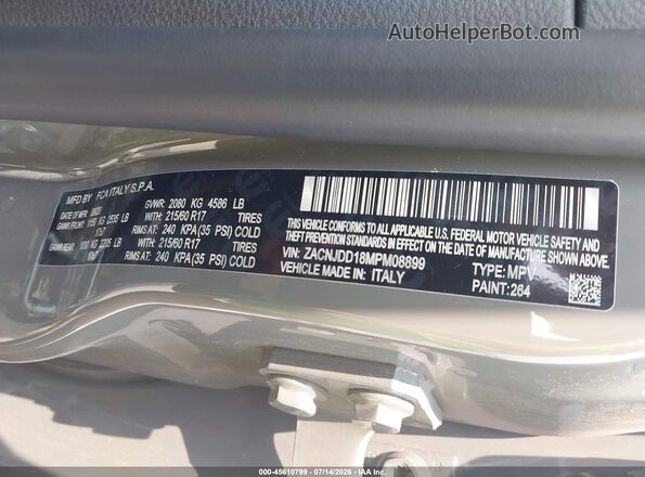 ZACNJDD18MPM08899 2021 JEEP RENEGADE Gray Vista del compartimento del motor