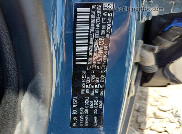 ZACPDFDW1R3A22351 2024 DODGE OTHER Blue Vista de la etiqueta del VIN