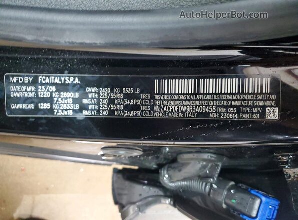 ZACPDFDW9R3A09458 2024 DODGE OTHER Black Vista de la etiqueta del VIN