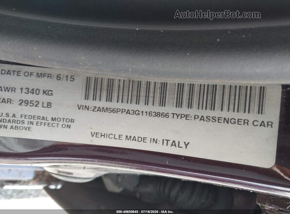 ZAM56PPA3G1163866 2016 MASERATI QUATTROPOR Белый Вид подкапотного пространства