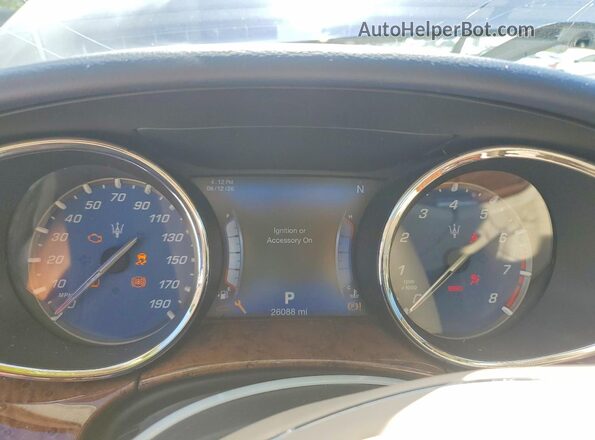 ZAM56RPA2H1199156 2017 MASERATI QUATTROPOR Blue Instrument cluster view