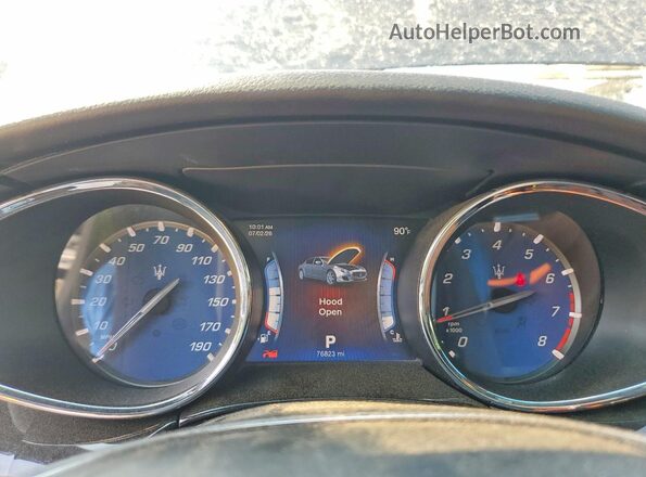 ZAM56RPA3G1168707 2016 MASERATI QUATTROPOR Black Вид щитка приладів