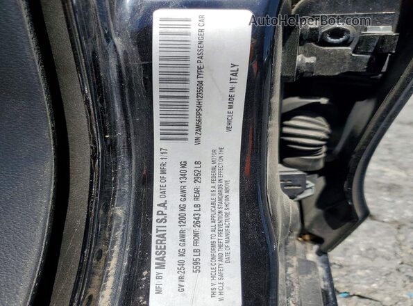 ZAM56RPS4H1235504 2017 MASERATI QUATTROPOR Black Вид підкапотного простору