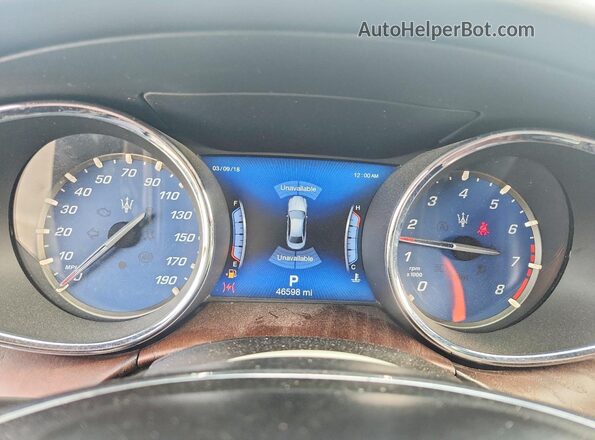 ZAM56YPAXJ1291793 2018 MASERATI QUATTROPOR White Սարքավորումների վահանակի տեսք