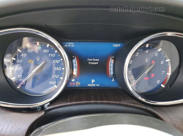 ZAM56YRA7J1286449 2018 MASERATI QUATTROPOR Black Widok zestawu wskaźników