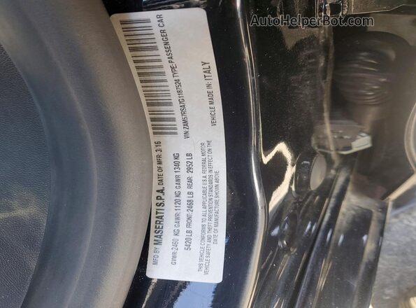 ZAM57RSA7G1187524 2016 MASERATI GHIBLI Black Engine compartment view