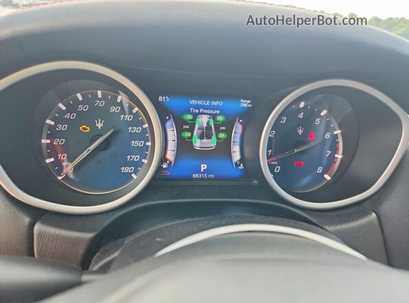 ZAM57RSS1H1249851 2017 MASERATI GHIBLI Черный Вид щитка приборов