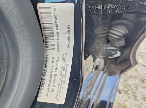 ZAM57RSS1H1249851 2017 MASERATI GHIBLI Черный Вид подкапотного пространства