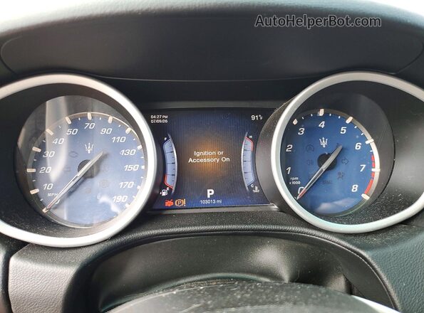 ZAM57RTA6G1181115 2016 MASERATI GHIBLI Gray Vista del cuadro de instrumentos