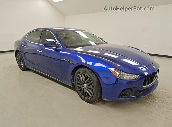 ZAM57XSA3H1242332 2017 MASERATI GHIBLI Синий Передняя правая четверть