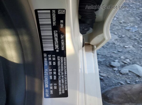ZAM57XSA4N1390713 2022 MASERATI GHIBLI White Vista del compartimento del motor