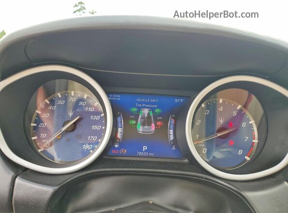 ZAM57XSA8J1290916 2018 MASERATI GHIBLI Blue Instrument cluster view