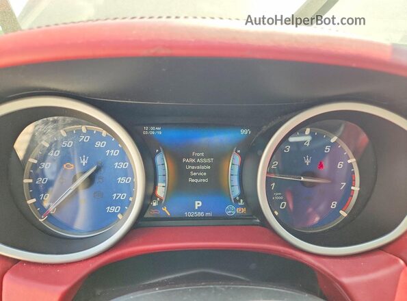 ZAM57XSL4H1257181 2017 MASERATI GHIBLI Черный Вид щитка приборов