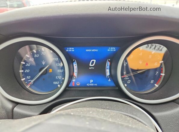 ZAM57YSAXJ1284993 2018 MASERATI GHIBLI White Instrument cluster view