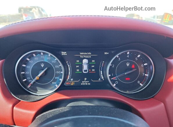 ZAM57YSM3N1388967 2022 MASERATI GHIBLI Purple Instrument cluster view