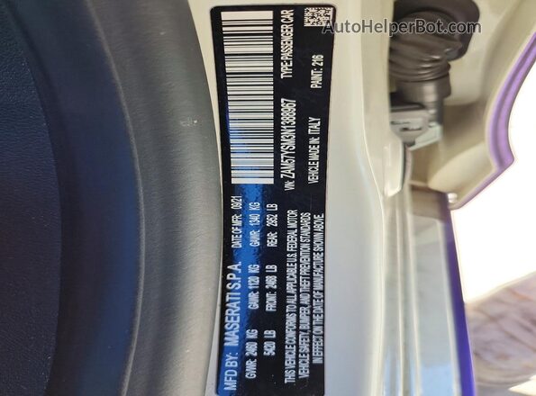 ZAM57YSM3N1388967 2022 MASERATI GHIBLI Purple Engine compartment view