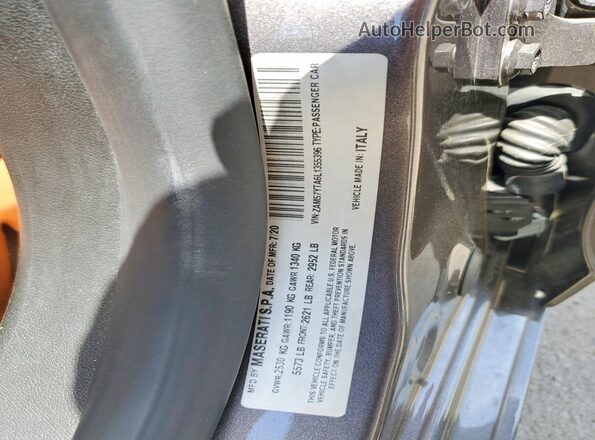 ZAM57YTA6L1355396 2020 MASERATI GHIBLI Gray ძრავის განყოფილების ხედი