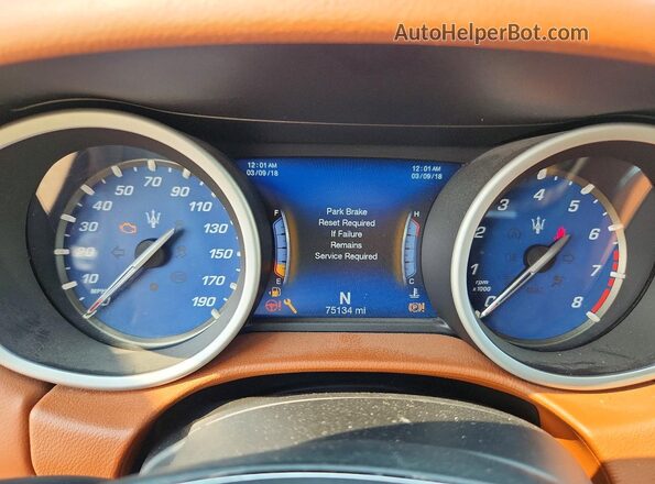 ZAM57YTAXJ1286239 2018 MASERATI GHIBLI Синий Вид щитка приборов