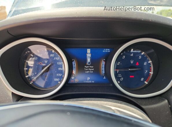 ZAM57YTL0J1293296 2018 MASERATI GHIBLI Black Вид щитка приладів
