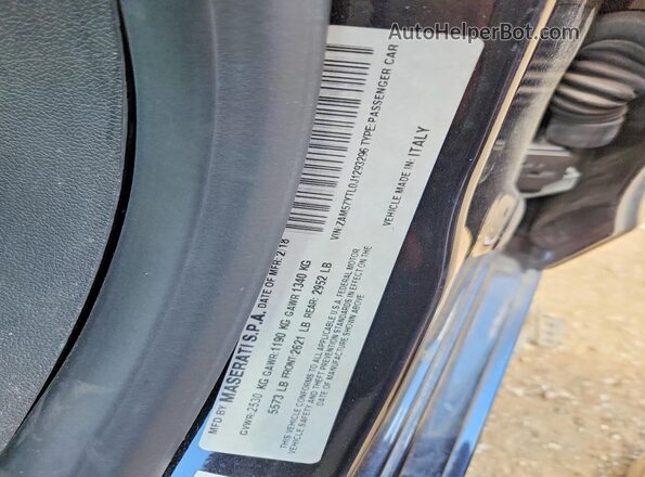 ZAM57YTL0J1293296 2018 MASERATI GHIBLI Black Вид підкапотного простору