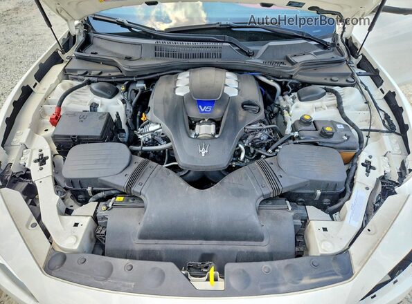 ZAM57YTL6K1325878 2019 MASERATI GHIBLI White Vista interior trasera
