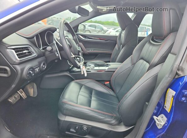 ZAM57YTS2K1329627 2019 MASERATI GHIBLI Blue წინა სალონის ხედი