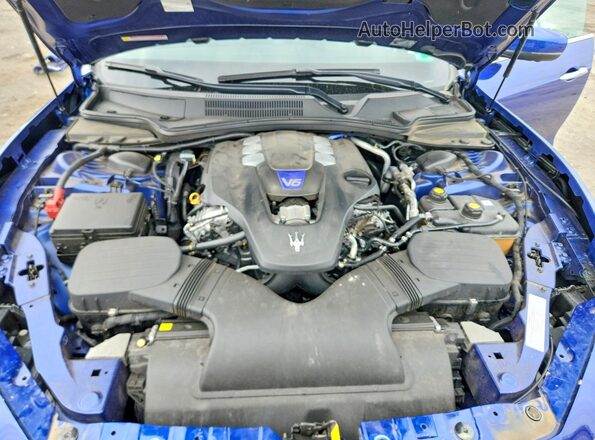 ZAM57YTS2K1329627 2019 MASERATI GHIBLI Blue უკანა სალონის ხედი