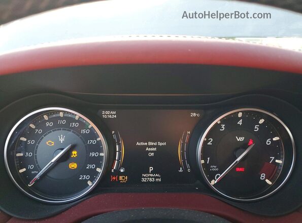 ZAM57ZST1NX399881 2022 MASERATI GHIBLI Gray Вид щитка приладів