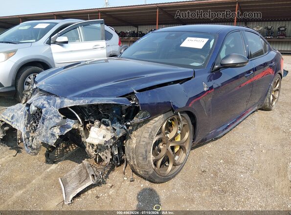 ZARFAEAV1J7590268 2018 ALFA ROMEO GIULIA Blue Front left