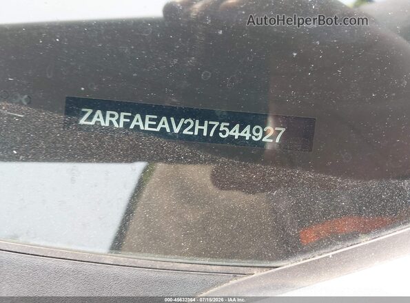 ZARFAEAV2H7544927 2017 ALFA ROMEO GIULIA Белый 