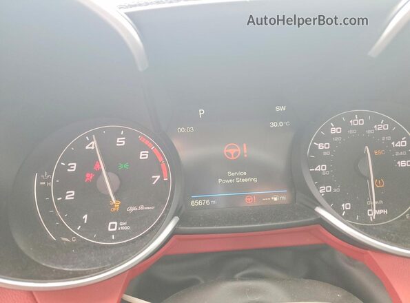 ZARFAECN2H7552183 2017 ALFA ROMEO GIULIA White Սարքավորումների վահանակի տեսք