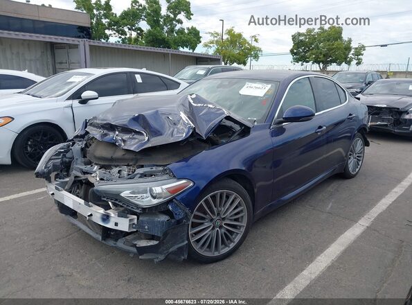 ZARFAECN3J7589183 2018 ALFA ROMEO GIULIA Синий Передняя левая четверть