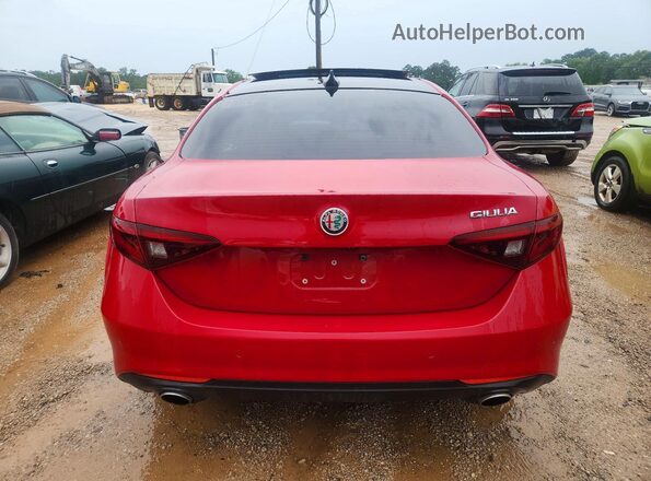 ZARFAECN5H7536818 2017 ALFA ROMEO GIULIA Red Հետևի տեսք
