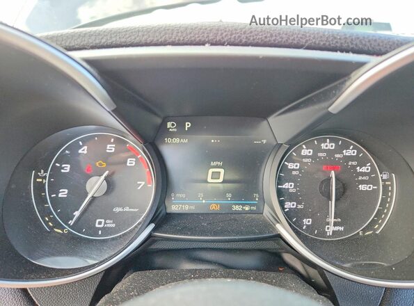 ZARFAEEN0J7597447 2018 ALFA ROMEO GIULIA Black Widok zestawu wskaźników