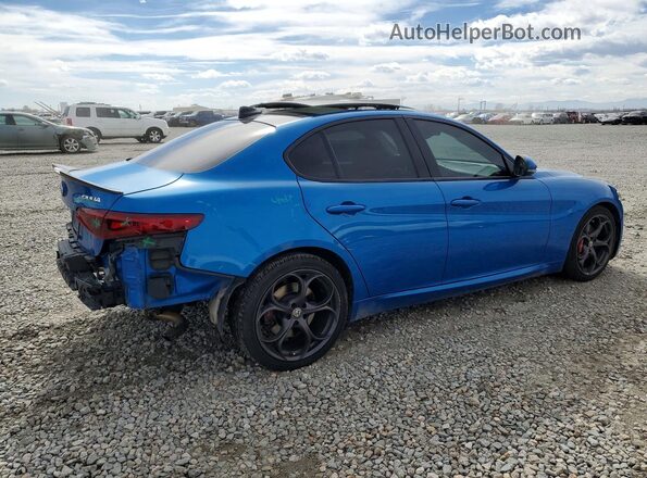 ZARFAEEN9J7589847 2018 ALFA ROMEO GIULIA Blue Задня права чверть