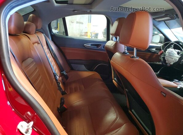 ZARFAEENXJ7567615 2018 ALFA ROMEO GIULIA Red Rear seats view