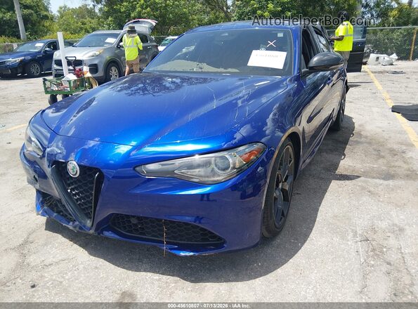 ZARFAMAN7L7635047 2020 ALFA ROMEO GIULIA Blue წინა მარცხენა ხედი სამი მეოთხედიდან