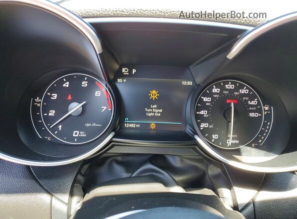 ZARFAMBN3N7665809 2022 ALFA ROMEO GIULIA Black Вид щитка приладів