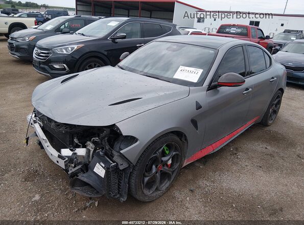 ZARFAMEV9K7613138 2019 ALFA ROMEO GIULIA Gray Передня ліва чверть