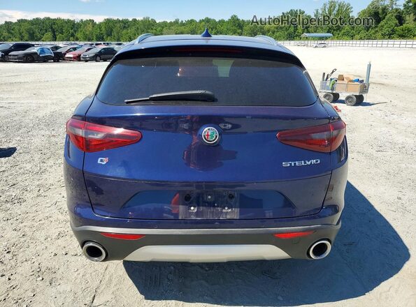 ZASFAKAN3J7B87182 2018 ALFA ROMEO STELVIO Blue Հետևի տեսք