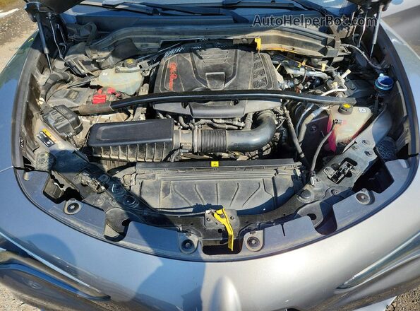 ZASFAKAN3J7B96187 2018 ALFA ROMEO STELVIO Gray ძრავის განყოფილების ხედი