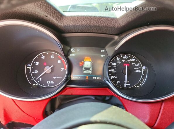 ZASFAKAN3J7B96187 2018 ALFA ROMEO STELVIO Gray ხელსაწყოთა პანელის ხედი
