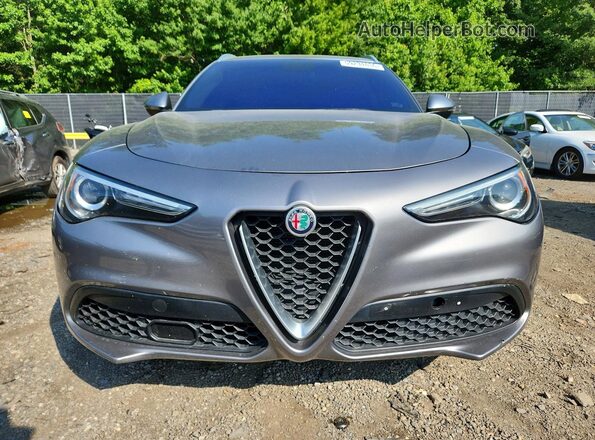 ZASFAKAN3J7B96187 2018 ALFA ROMEO STELVIO Gray წინა ხედი