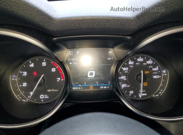 ZASFAKAN4J7B59536 2018 ALFA ROMEO STELVIO Blue ხელსაწყოთა პანელის ხედი