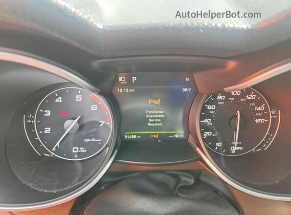 ZASFAKBN8J7C24273 2018 ALFA ROMEO STELVIO Black Widok zestawu wskaźników