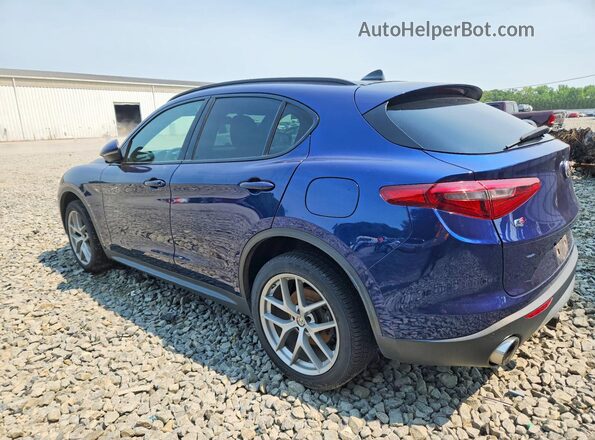 ZASFAKNN1J7B66924 2018 ALFA ROMEO STELVIO Blue Trasero izquierdo